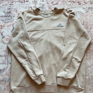 Adidas Men's Beige Crewneck Sweater